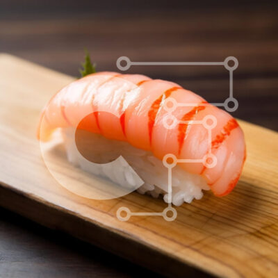 Intra Συλλεκτικό Ξύλινο Παζλ Plywood 4mm - Νόστιμο Sushi Nigiri σε ξύλινη σανίδα Σε Ξύλινο Κουτί - Διαστάσεις: 10x10 cm – 25 κομμάτια - Image 1