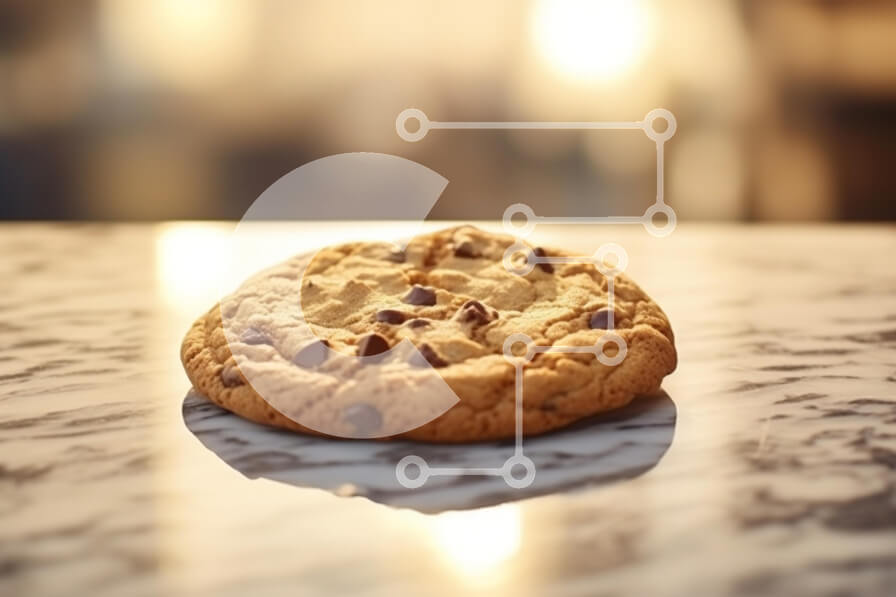 Intra Συλλεκτικό Ξύλινο Παζλ Plywood  4mm - Μπισκότο σοκολάτας σε μαρμάρινη επιφάνεια Σε Ξύλινο Κουτί - Διαστάσεις: 10x10 cm – 25 κομμάτια