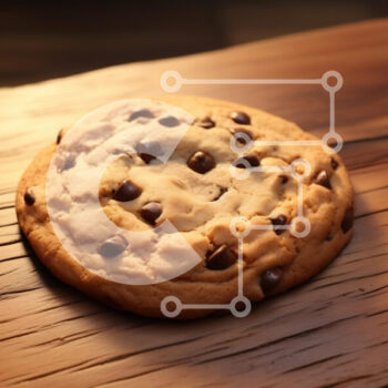 Intra Συλλεκτικό Ξύλινο Παζλ Plywood  4mm - Φρεσκοψημένο μπισκότο σοκολάτας σε ξύλινη επιφάνεια Σε Ξύλινο Κουτί - Διαστάσεις: 10x10 cm – 25 κομμάτια - Image 1