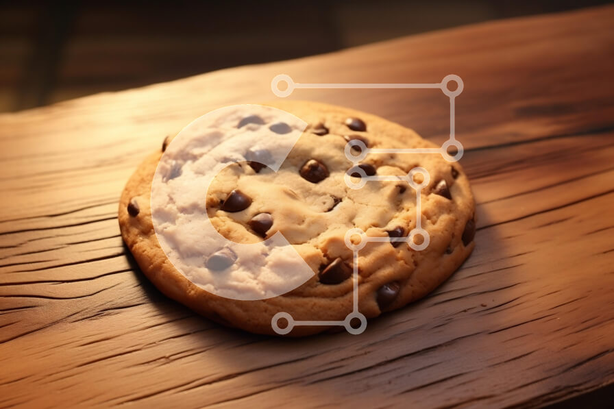 Intra Συλλεκτικό Ξύλινο Παζλ Plywood  4mm - Φρεσκοψημένο μπισκότο σοκολάτας σε ξύλινη επιφάνεια Σε Ξύλινο Κουτί - Διαστάσεις: 10x10 cm – 25 κομμάτια