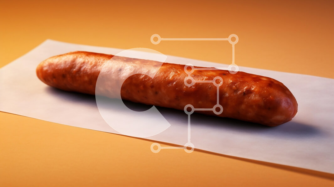 Intra Συλλεκτικό Ξύλινο Παζλ Plywood  4mm - Μαγειρεμένο λουκάνικο σε χαρτί περγαμηνής Σε Ξύλινο Κουτί - Διαστάσεις: 10x10 cm – 25 κομμάτια