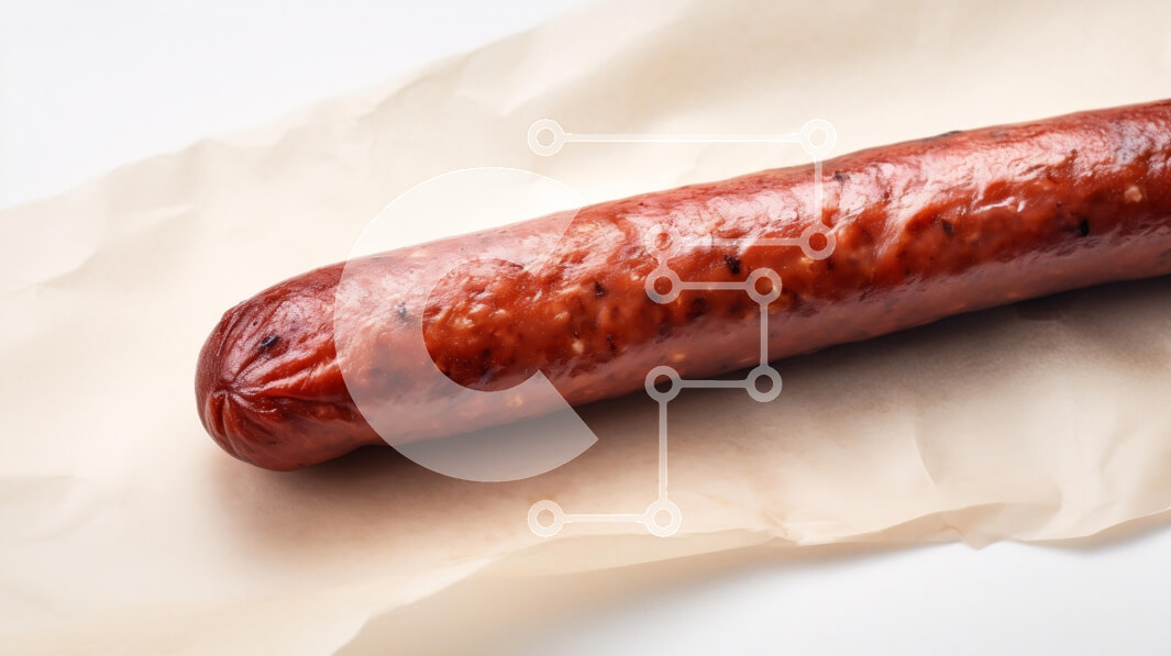 Intra Συλλεκτικό Ξύλινο Παζλ Plywood  4mm - Φρεσκομαγειρεμένο λουκάνικο σε χαρτί περγαμηνής Σε Ξύλινο Κουτί - Διαστάσεις: 10x10 cm – 25 κομμάτια