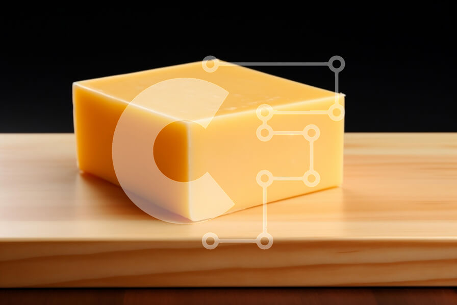 Intra Συλλεκτικό Ξύλινο Παζλ Plywood  4mm - Μπλοκ κίτρινου τυριού σε ξύλινη σανίδα κοπής Σε Ξύλινο Κουτί - Διαστάσεις: 10x10 cm – 25 κομμάτια