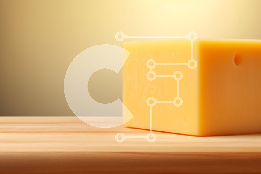 Intra Συλλεκτικό Ξύλινο Παζλ Plywood  4mm - Μπλοκ κίτρινου τυριού σε ξύλινη επιφάνεια Σε Ξύλινο Κουτί - Διαστάσεις: 10x10 cm – 25 κομμάτια