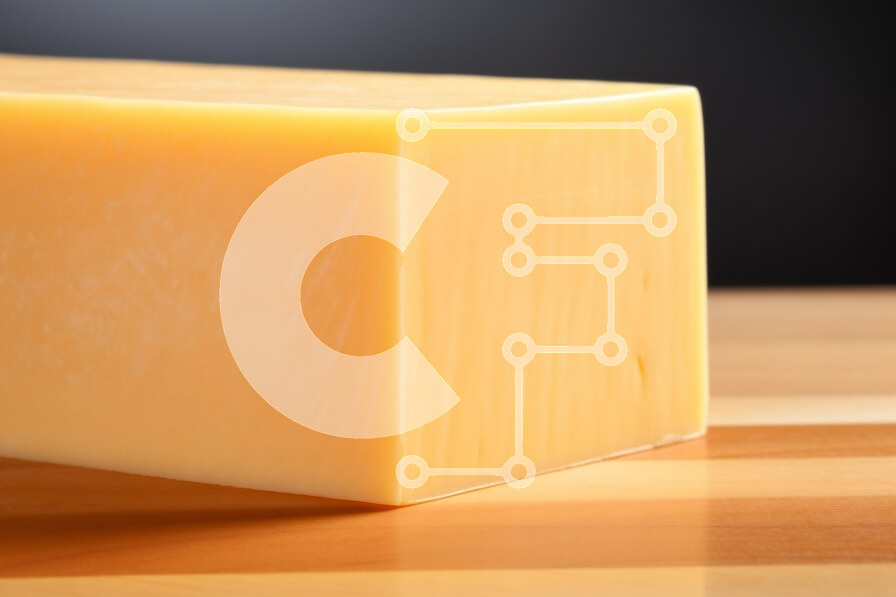 Intra Συλλεκτικό Ξύλινο Παζλ Plywood  4mm - Μπλοκ κίτρινου τυριού σε ξύλινη επιφάνεια Σε Ξύλινο Κουτί - Διαστάσεις: 10x10 cm – 25 κομμάτια