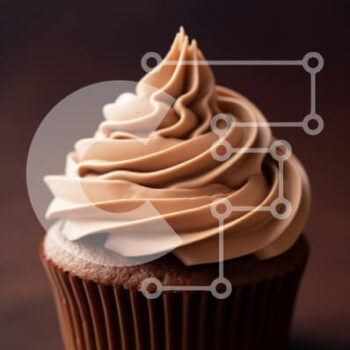 Intra Συλλεκτικό Ξύλινο Παζλ Plywood  4mm - Cupcake σοκολάτας με πάγωμα Σε Ξύλινο Κουτί - Διαστάσεις: 10x10 cm – 25 κομμάτια - Image 1