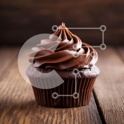 Intra Συλλεκτικό Ξύλινο Παζλ Plywood  4mm - Λαχταριστό Cupcake σοκολάτας Σε Ξύλινο Κουτί - Διαστάσεις: 10x10 cm – 25 κομμάτια - Image 1