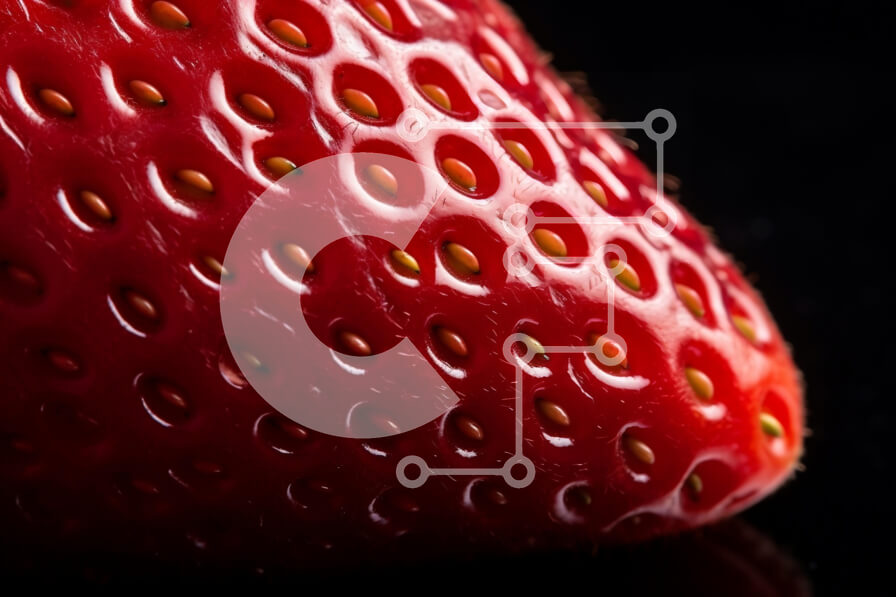 Intra Συλλεκτικό Ξύλινο Παζλ Plywood  4mm - Κοντινό πλάνο μιας φράουλας Σε Ξύλινο Κουτί - Διαστάσεις: 10x10 cm – 25 κομμάτια