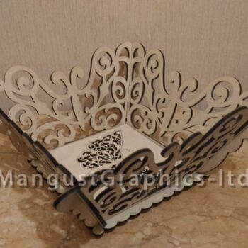 Intra απο ξύλο plywood 3mm-4mm πάχος - Καλάθι πεταλούδας Δίασταση 20x20 cm Intraeaxys-pokm3e81 - Image 3