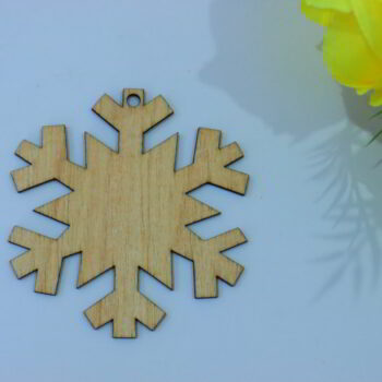 Intra απο ξύλο plywood 3mm-4mm πάχος - Χριστουγεννιάτικη νιφάδα χιονιού ξύλινη κενή διακόσμηση Δίασταση 30x30 cm Intraeaxys-eo20egm7 - Image 3