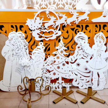 Intra απο ξύλο plywood 3mm-4mm πάχος - Χαρούμενα Χριστουγεννιάτικα Στολίδια Διακοσμήσεις Δίασταση 10x10 cm Intraeaxys-m1d6z8x7 - Image 1