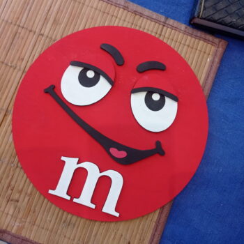 Intra απο ξύλο plywood 3mm-4mm πάχος - Κουτί δώρου Smiley Face Δίασταση 30x30 cm Intraeaxys-voq26e5o - Image 1