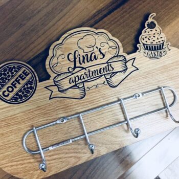 Intra απο ξύλο plywood 3mm-4mm πάχος - Διακόσμηση κρεμάστρας Δίασταση 30x30 cm Intraeaxys-eo20qrm7 - Image 1