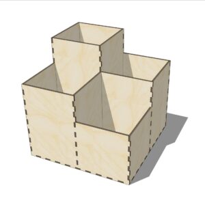Intra απο ξύλο plywood 3mm-4mm πάχος - Creative Desk Organizer Δίασταση 20x20 cm Intraeaxys-ro6y98n7
