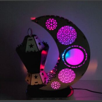 Intra απο ξύλο plywood 3mm-4mm πάχος - Διακόσμηση φαναριού μισοφέγγαρου ραμαζανιού Δίασταση 30x30 cm Intraeaxys-r7vmnp57 - Image 1