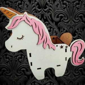 Intra απο ξύλο plywood 3mm-4mm πάχος - Μολυβοθήκη Unicorn Δίασταση 30x30 cm Intraeaxys-eox8lrj1