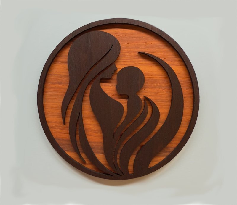 Intra απο ξύλο plywood 3mm-4mm πάχος - Διακόσμηση για την Ημέρα της Μητέρας Δίασταση 30x30 cm Intraeaxys-075drlmo