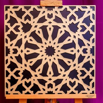 Intra απο ξύλο plywood 3mm-4mm πάχος - Διακόσμηση οθόνης Ισλαμικό μοτίβο χωρίς ραφή αραβικό γεωμετρικό σχέδιο Δίασταση 30x30 cm Intraeaxys-67wlnjl1 - Image 1