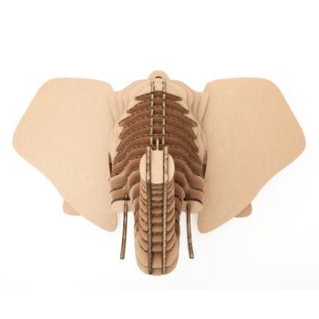 Intra απο ξύλο plywood 3mm-4mm πάχος - Διακόσμηση τοίχου με κεφάλι ελέφαντα Δίασταση 30x30 cm Intraeaxys-e1gkmw8o - Image 1