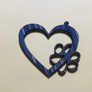 Intra απο ξύλο plywood 3mm-4mm πάχος - Χριστουγεννιάτικο στολίδι κατοικίδιων ζώων, καρδιά και πόδι σκύλου Δίασταση 10x10 cm Intraeaxys-51rrnyd1 - Image 1