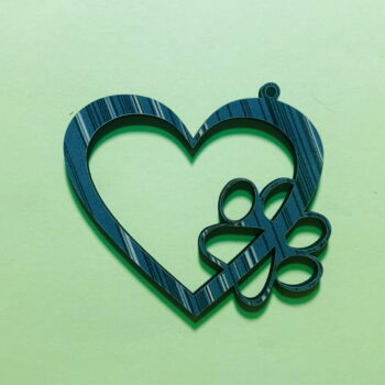 Intra απο ξύλο plywood 3mm-4mm πάχος - Χριστουγεννιάτικο στολίδι κατοικίδιων ζώων, καρδιά και πόδι σκύλου Δίασταση 10x10 cm Intraeaxys-51rrnyd1 - Image 4