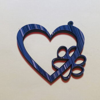 Intra απο ξύλο plywood 3mm-4mm πάχος - Χριστουγεννιάτικο στολίδι κατοικίδιων ζώων, καρδιά και πόδι σκύλου Δίασταση 10x10 cm Intraeaxys-51rrnyd1 - Image 5