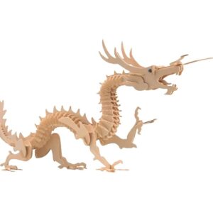Intra απο ξύλο plywood 3mm-4mm πάχος - Dragon 3D Wooden Puzzle DWG Αρχείο Δίασταση 30x30 cm Intraeaxys-078y0wno