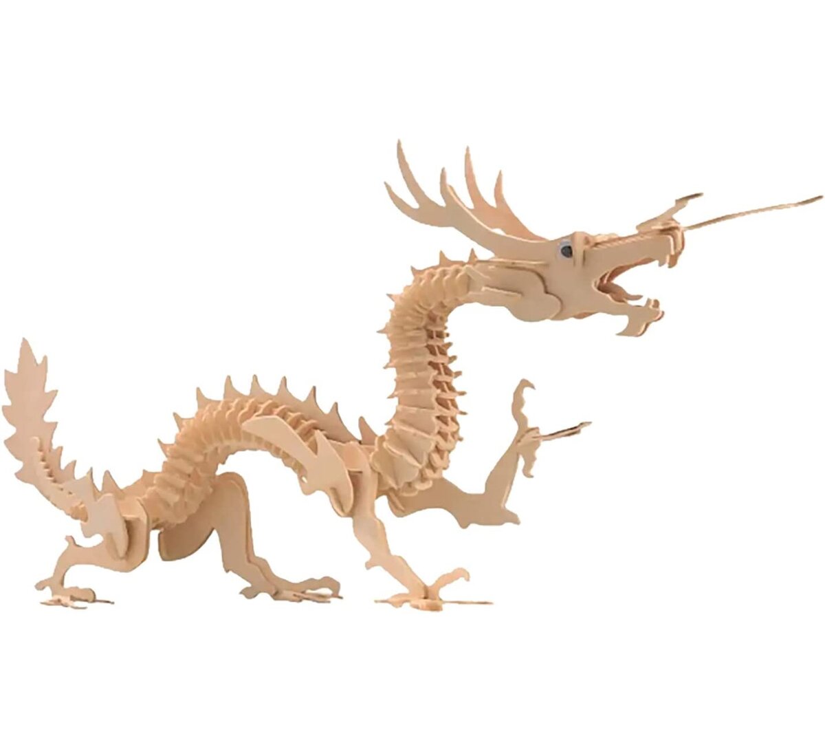Intra απο ξύλο plywood 3mm-4mm πάχος - Dragon 3D Wooden Puzzle DWG Αρχείο Δίασταση 30x30 cm Intraeaxys-078y0wno