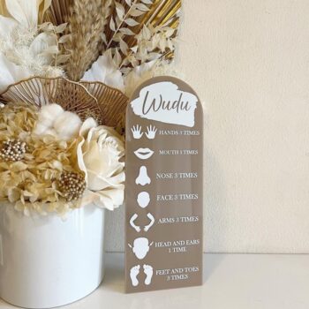 Intra απο ξύλο plywood 3mm-4mm πάχος - Γράφημα Wudu για Παιδιά Wudhu Steps Ραμαζάνι Διακόσμηση Δίασταση 30x30 cm Intraeaxys-m1dd53l1 - Image 2