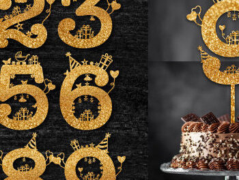 Intra απο ξύλο plywood 3mm-4mm πάχος – Number Cake Topper Cut Laser Δίασταση  20x20 cm INTRAFABR-97644019 - Image 1