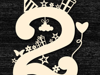 Intra απο ξύλο plywood 3mm-4mm πάχος – Number Cake Topper Cut Laser Δίασταση  20x20 cm INTRAFABR-97644019 - Image 2