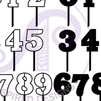 Intra απο ξύλο plywood 3mm-4mm πάχος – Number Cake Toppers Δίασταση  20x20 cm INTRAFABR-94720634 - Image 3