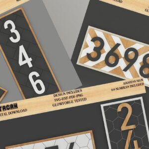 Intra απο ξύλο plywood 3mm-4mm πάχος – Αριθμός πόρτας σημάδι ψαροκόκαλο μοτίβα Δίασταση 20x20 cm INTRAFABR-41653082