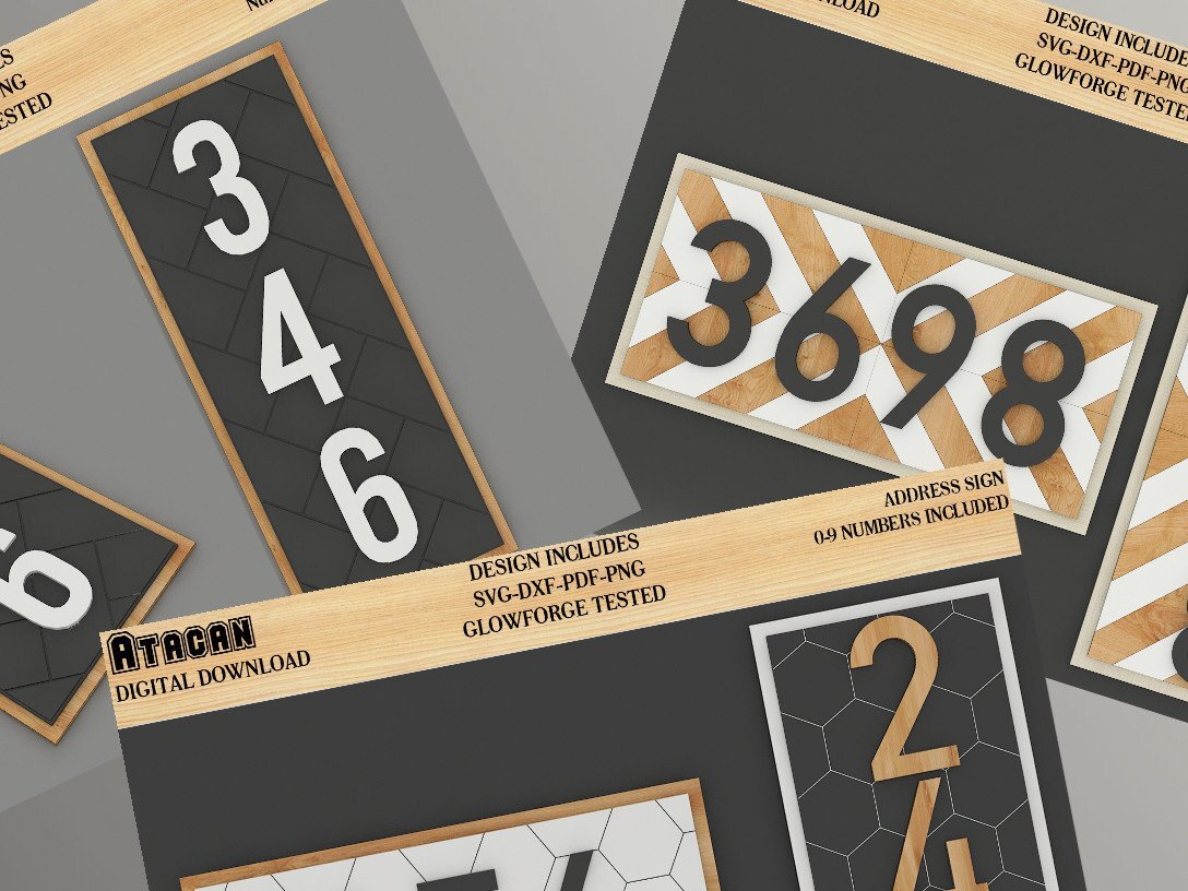 Intra απο ξύλο plywood 3mm-4mm πάχος – Αριθμός πόρτας σημάδι ψαροκόκαλο μοτίβα Δίασταση  20x20 cm INTRAFABR-41653082