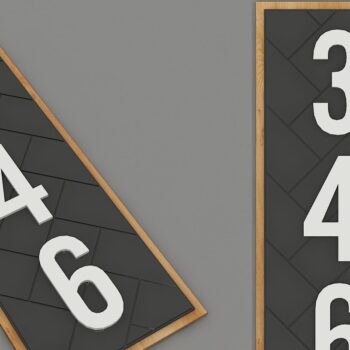 Intra απο ξύλο plywood 3mm-4mm πάχος – Αριθμός πόρτας σημάδι ψαροκόκαλο μοτίβα Δίασταση  20x20 cm INTRAFABR-41653082 - Image 4