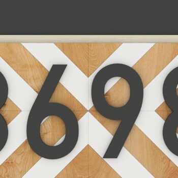 Intra απο ξύλο plywood 3mm-4mm πάχος – Αριθμός πόρτας σημάδι ψαροκόκαλο μοτίβα Δίασταση  20x20 cm INTRAFABR-41653082 - Image 6