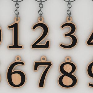 Intra απο ξύλο plywood 3mm-4mm πάχος – Αρχεία αριθμών για  μπρελόκ 214 Δίασταση  5x5 cm INTRAFABR-54157789