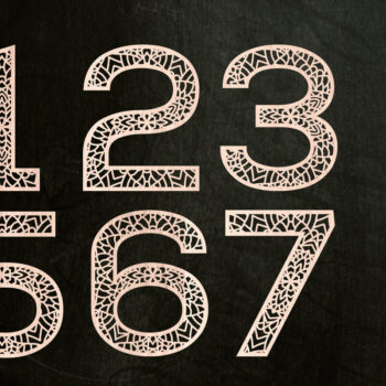 Intra απο ξύλο plywood 3mm-4mm πάχος – Number Mandala Design Δίασταση  40x30 cm INTRAFABR-75542952 - Image 1