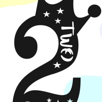 Intra απο ξύλο plywood 3mm-4mm πάχος – Number Two Cake Topper, Numbers 2 Δίασταση  20x20 cm INTRAFABR-35632102 - Image 1