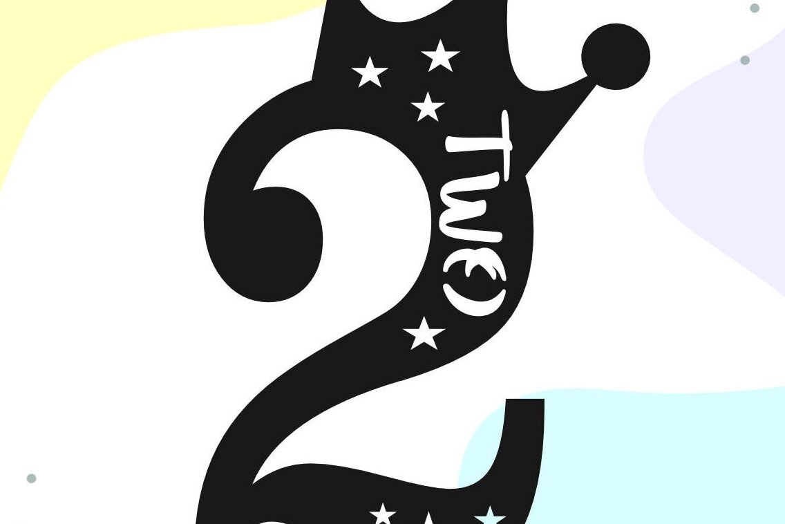 Intra απο ξύλο plywood 3mm-4mm πάχος – Number Two Cake Topper, Numbers 2 Δίασταση  20x20 cm INTRAFABR-35632102