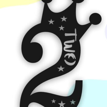 Intra απο ξύλο plywood 3mm-4mm πάχος – Number Two Cake Topper, Numbers 2 Δίασταση  20x20 cm INTRAFABR-35632102 - Image 2