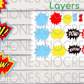 Intra απο ξύλο plywood 3mm-4mm πάχος – Numbers, Superhero 3D Δίασταση 20x20 cm INTRAFABR-95698216 - Image 3