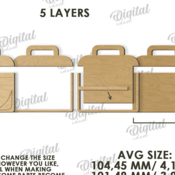 Intra απο ξύλο plywood 3mm-4mm πάχος – Θήκη δώρου κάρτας νοσοκόμας Δίασταση 20x20 cm INTRAFABR-119721444 - Image 2