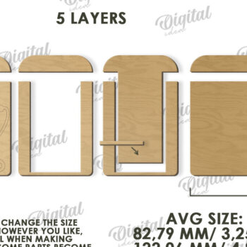 Intra απο ξύλο plywood 3mm-4mm πάχος – Θήκη δώρου κάρτας νοσοκόμας Δίασταση 20x20 cm INTRAFABR-119721478 - Image 2