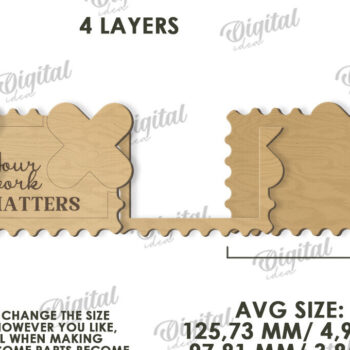 Intra απο ξύλο plywood 3mm-4mm πάχος – Θήκη δώρου κάρτας νοσοκόμας Δίασταση 20x20 cm INTRAFABR-119721522 - Image 2