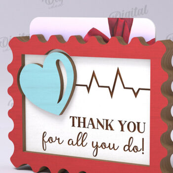 Intra απο ξύλο plywood 3mm-4mm πάχος – Θήκη δώρου κάρτας νοσοκόμας Δίασταση 20x20 cm INTRAFABR-119721580 - Image 1