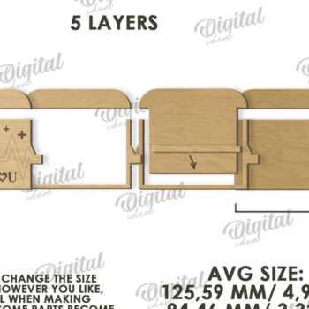 Intra απο ξύλο plywood 3mm-4mm πάχος – Θήκη δώρου κάρτας νοσοκόμας Δίασταση 20x20 cm INTRAFABR-119721637 - Image 2