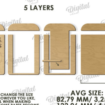 Intra απο ξύλο plywood 3mm-4mm πάχος – Θήκη δώρου κάρτας νοσοκόμας Δίασταση 20x20 cm INTRAFABR-119721695 - Image 2