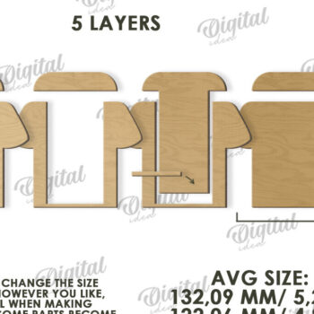 Intra απο ξύλο plywood 3mm-4mm πάχος – Θήκη δώρου κάρτας νοσοκόμας Δίασταση 20x20 cm INTRAFABR-119721433 - Image 2