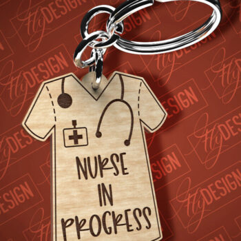 Intra απο ξύλο plywood 3mm-4mm πάχος –  κοπής λέιζερ μπρελόκ νοσοκόμας | CNC Δίασταση  5x5 cm INTRAFABR-87670627 - Image 9